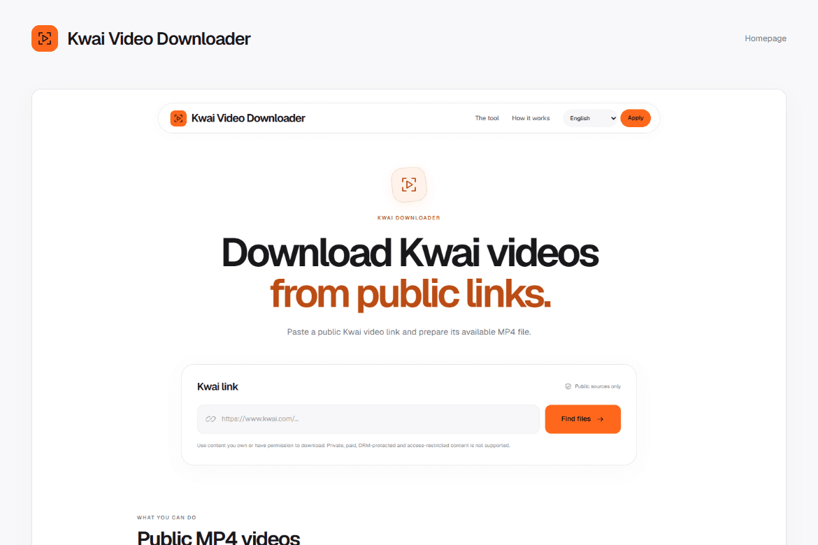 Kwai Video Downloader — Homepage